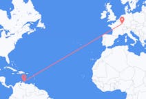 Flyreiser fra Willemstad, Curaçao til Metz, Frankrike
