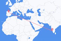 出发地 印度坎努尔目的地 西班牙巴利亚多利德的航班