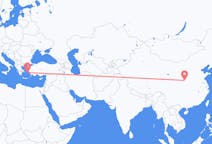 出发地 中国从西安出发目的地 希腊伊卡利亚岛的航班