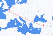 Flyreiser fra Adıyaman, Tyrkia til Paris, Frankrike
