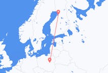 Flyreiser fra Uleåborg, til Warszawa