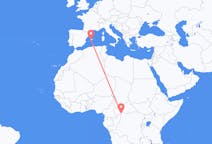 Flyreiser fra Bangui, til Palma