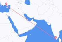 出发地 印度出发地 锡鲁万纳塔普拉姆目的地 土耳其加济帕萨的航班