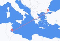 Loty z Dżerba, Tunezja do Süleymanpaşy, Turcja
