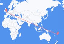 Flyrejser fra Kadavu Island, Fiji til Bournemouth, England