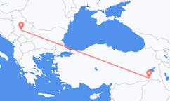 トルコのシュルナクから、セルビアのクラリエボまでのフライト