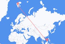 Flyg från Kota Kinabalu till Svalbard