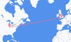 Flyg från Indianapolis, USA till Southampton, England