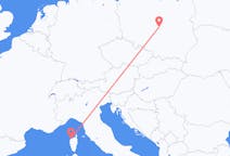 Vols depuis Calvi, France pour Łódź, Pologne