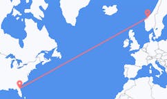 Loty z Jacksonville, Stany Zjednoczone do Molde, Norwegia