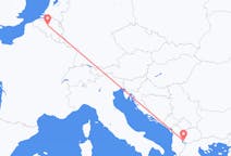 Loty z Ochryda, Macedonia Północna do Brukseli, Belgia