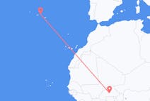 Flyrejser fra Ouagadougou til Terceira