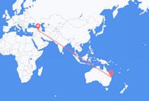 Flyrejser fra Brisbane, Australien til Van, Tyrkiet