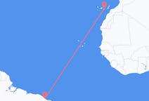 Vluchten van Aracati, Brazilië naar Las Palmas (ort i Mexiko, Veracruz, Tihuatlán), Spanje