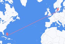 Flüge von San Salvador, die Bahamas nach Kopenhagen, Dänemark