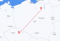 Fly fra Szymany, Szczytno County til Pardubice