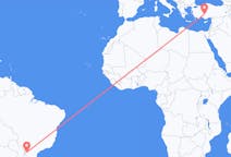Flyg från Cascavel (kommun i Brasilien, Paraná, lat -25,05, long -53,39), Brasilien till Konya, Turkiet