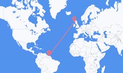 Flyrejser fra Paramaribo, Surinam til Barra, Skotland