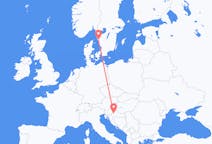 Flyg från Zagreb, Kroatien till Göteborg, Sverige