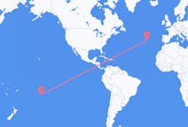 Flights from Rimatara, French Polynesia to Terceira Island, Portugal