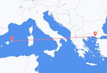 スペインのマホンよりから、ギリシャのアレクサンドルポリまでのフライト