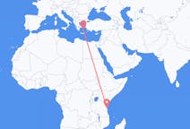 Flyg från Zanzibar, Tanzania till Naxos, Grekland