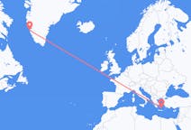 Flights from Nuuk, Greenland to Santorini, Greece
