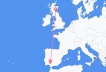 Flyg från Sevilla, Spanien till Edinburgh, Skottland