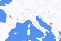Vluchten van Podgorica, Montenegro naar Bergerac, Frankrijk