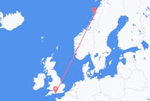 Flyg från Sandnessjøen, Norge till Bournemouth, England