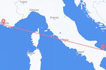 Flyrejser fra Marseille, Frankrig til Bari, Italien
