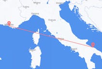 Flyrejser fra Marseille, Frankrig til Bari, Italien
