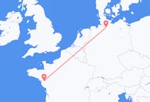Flyreiser fra Nantes, Frankrike til Hamburg, Tyskland