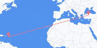 Flights from St. Kitts & Nevis to Turkey