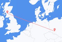 Flyg från Wrocław, Polen till Glasgow, Skottland