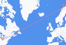 Flug frá Cincinnati til Tromsø