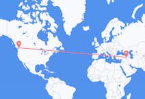 加拿大出发地 亞博斯福飞往加拿大目的地 凡城的航班