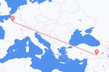 Loty z Diyarbakiru, Turcja do Paryża, Francja