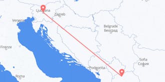 スロベニアから北マケドニアへのフライト