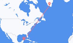Flyg från Cancún, Mexiko till Narsaq, Grönland
