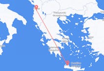 Flyrejser fra Tirana, Albanien til Chania, Grækenland