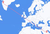 Flyg från Riyadh, Saudiarabien till Kangerlussuaq, Grönland