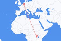 Flyreiser fra Kigali, Rwanda til Saarbrücken, Tyskland