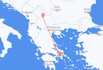 Loty z Ateny, Grecja do Skopje, Macedonia Północna