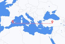 Flights from Kayseri, Turkey to Ibiza, Spain