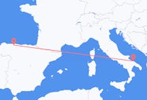 出发地 西班牙从 圣地亚哥·德尔蒙特目的地 意大利巴里的航班