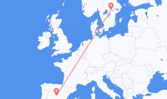 Flyg från Madrid, Spanien till Örebro, Sverige