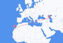 Flyrejser fra Makhatjkala, Rusland til Lanzarote, Spanien
