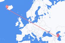 Flyreiser fra Baku, Aserbajdsjan til Reykjavík, Island