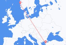 Рейсы из Бергена, Норвегия в Эдремит, Турция